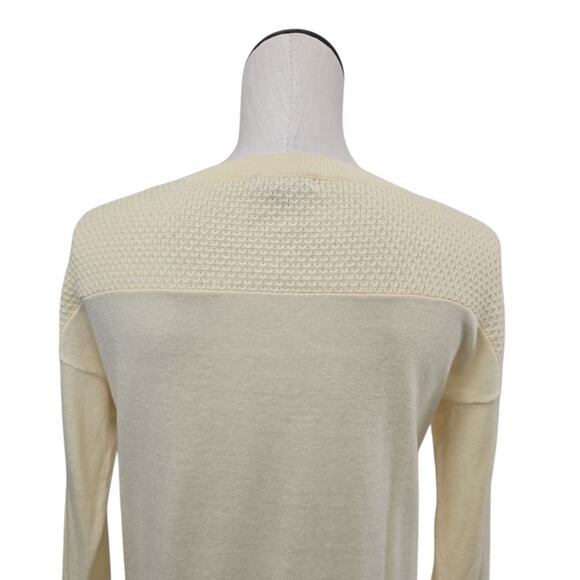 Toad & Co Merino Wool Crewneck Sweater Cream Lightweight Organic‎ Size Medium - Picture 10 of 10